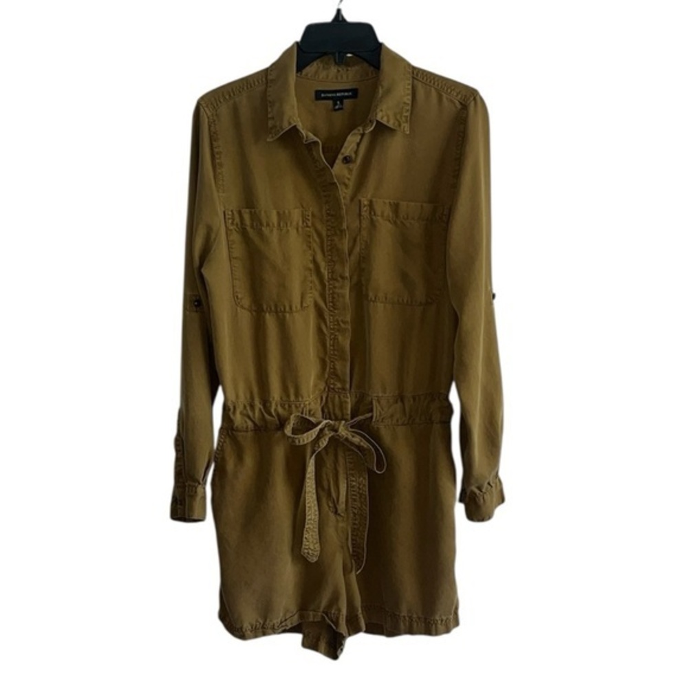 Banana Republic Khaki Safari Button-Up Romper Size 8